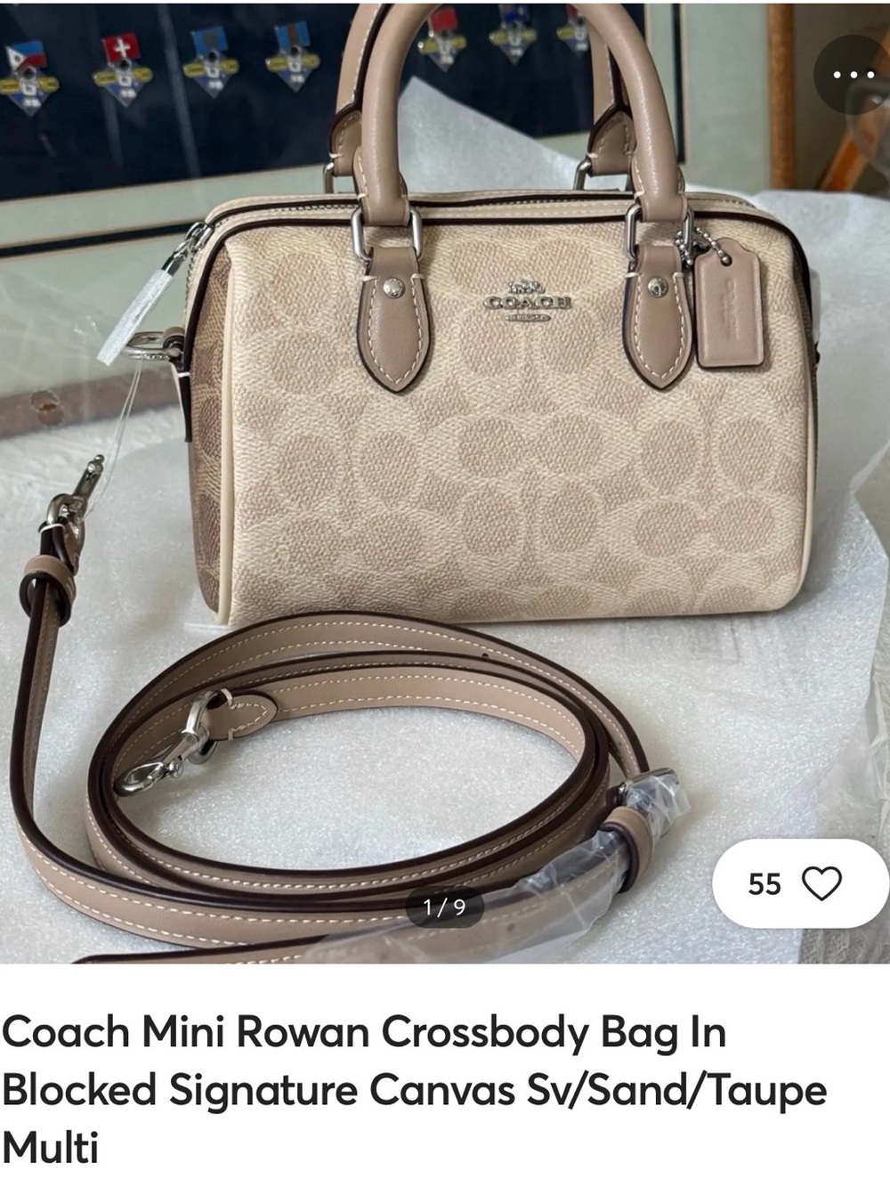 Coach Mini Rowan Satchel in Sand Taupe